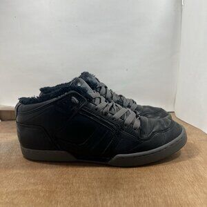 Osiris Vintage Skate Shoes NYC 83 Mid Shearling Fur Lined Size 13 Black